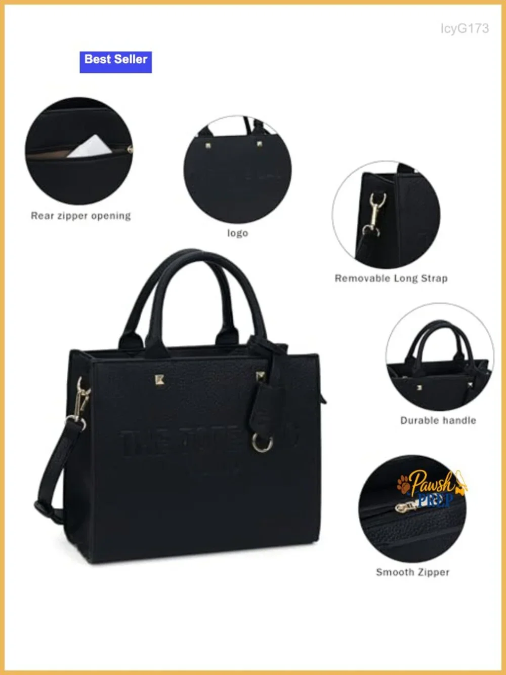 Faux Leather Top Handle Tote Satchel Purse with Adjustable Strap